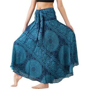 Long Skirts for Women Blossom Blue